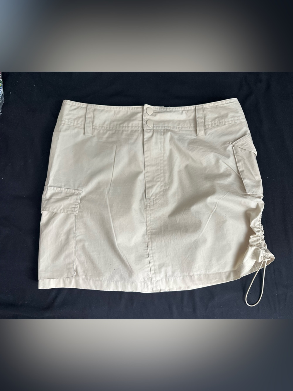 Ardene Cream Cargo Mini Skirt Y2K Size L